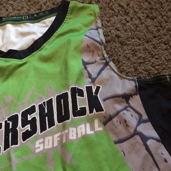 Ladies Boombah Aftershock softball jersey lime green Sz M - Picture 5 of 8